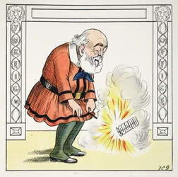 S-märket, illustration från Struwwelpeter-alfabetet, vers av Harold Begbie (1871-1929)